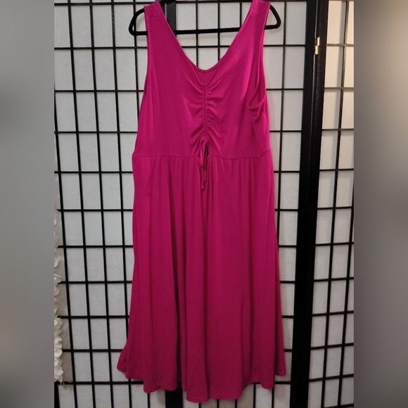 Ava & Viv Sleeveless Midi Dress Pink Size 3XL - Picture 1 of 6